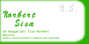 norbert sisa business card